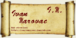 Ivan Marovac vizit kartica